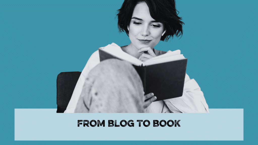 from blog to book woman reading a business book